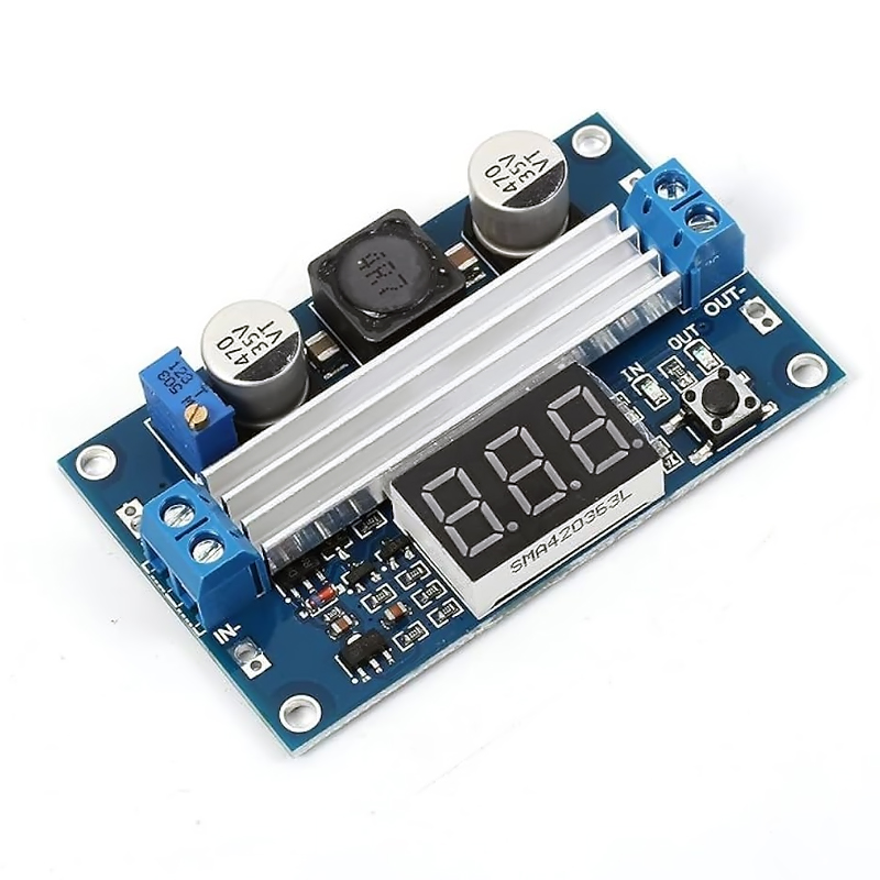 Step Up Elevador Voltaje 3.5-35V 6A con voltímetro 100W