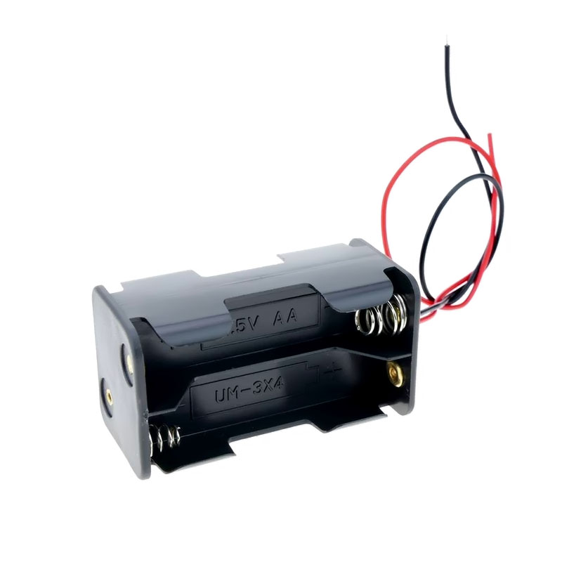 Portapilas 6V 2x2 4xAA Proyectos Arduino Etc AA