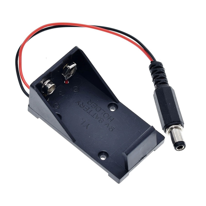 Portapilas 9V con plug 5.5x2.1mm Proyectos Arduino