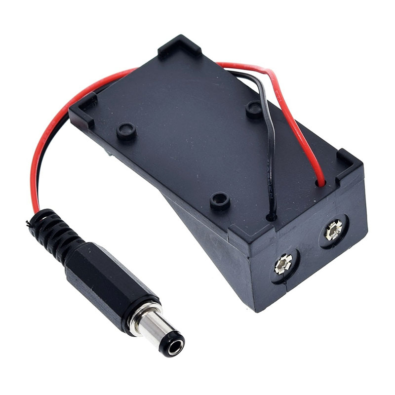 Portapilas 9V con plug 5.5x2.1mm Proyectos Arduino