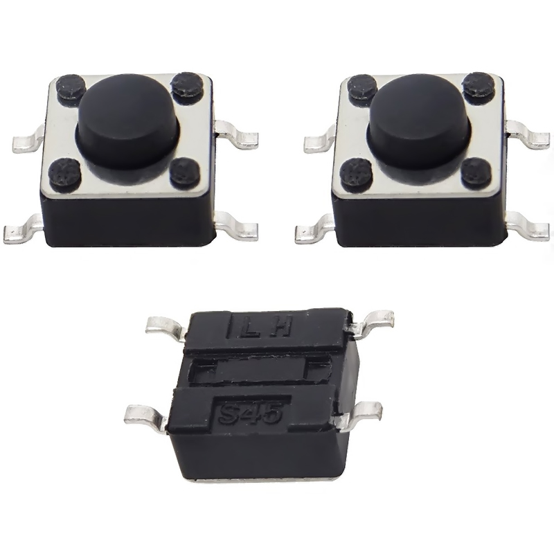 Pack x10 Switch Pulsador Redondo 4 pines 4P PCB SMD 6x6x4.3mm