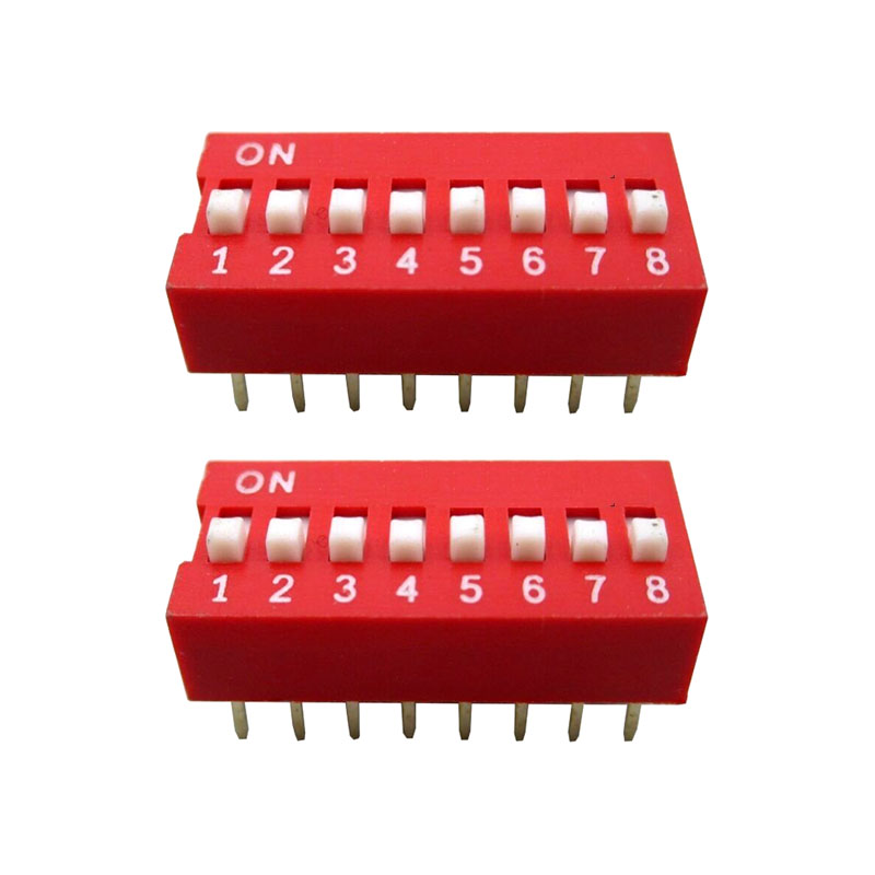 Pack x2 DIP Switch 8P 8 pines