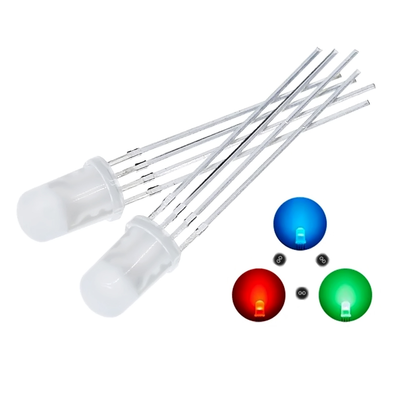 Pack x10 Led RGB 5mm ánodo común AC