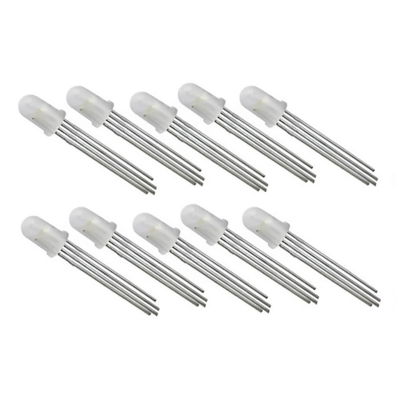 Pack x10 Led RGB 5mm ánodo común AC