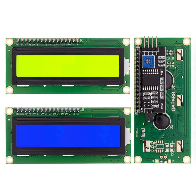 1 Pantalla lcd con i2c 1602 16x2 Lcd1602 HD44780 Verde ó Azul