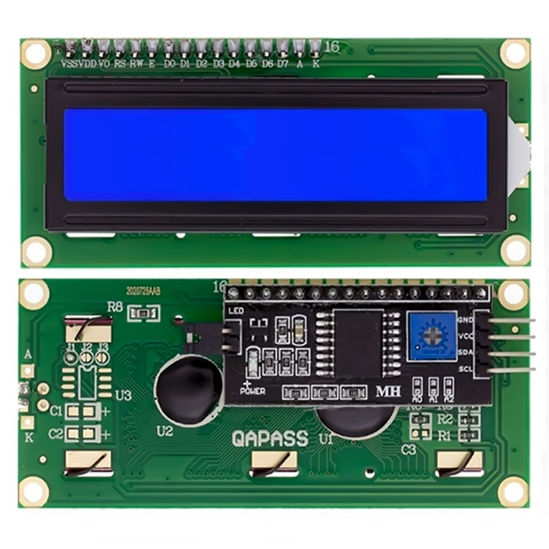 1 Pantalla lcd con i2c 1602 16x2 Lcd1602 HD44780 Verde ó Azul