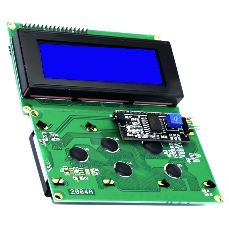 1 Pantalla con i2c LCD 2004 20x4 Lcd2004 HD44780 Verde ó Azul