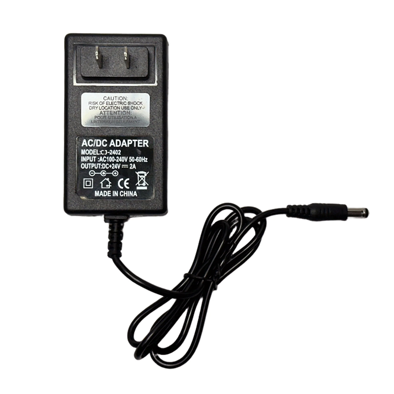 Adaptador de pared AC-DC Fijo 24V 2A para CCTV Arduino Etc