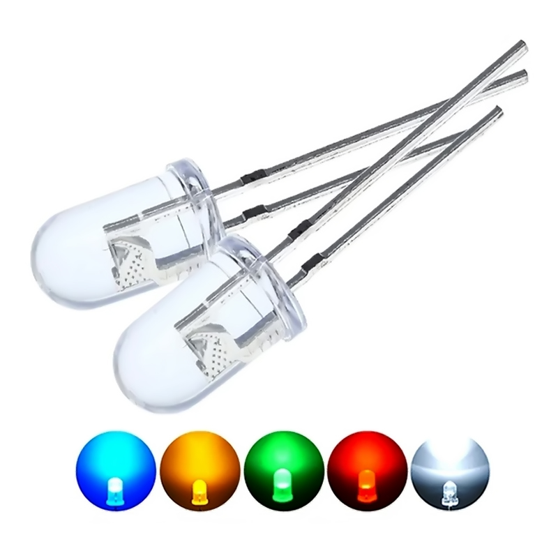 Pack x10 LED alto brillo 5mm varios colores a elegir
