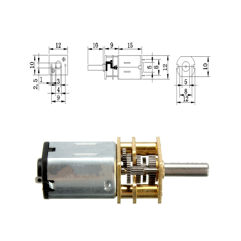 Motorreductor de 12V N20 tipo Pololu varios RPM
