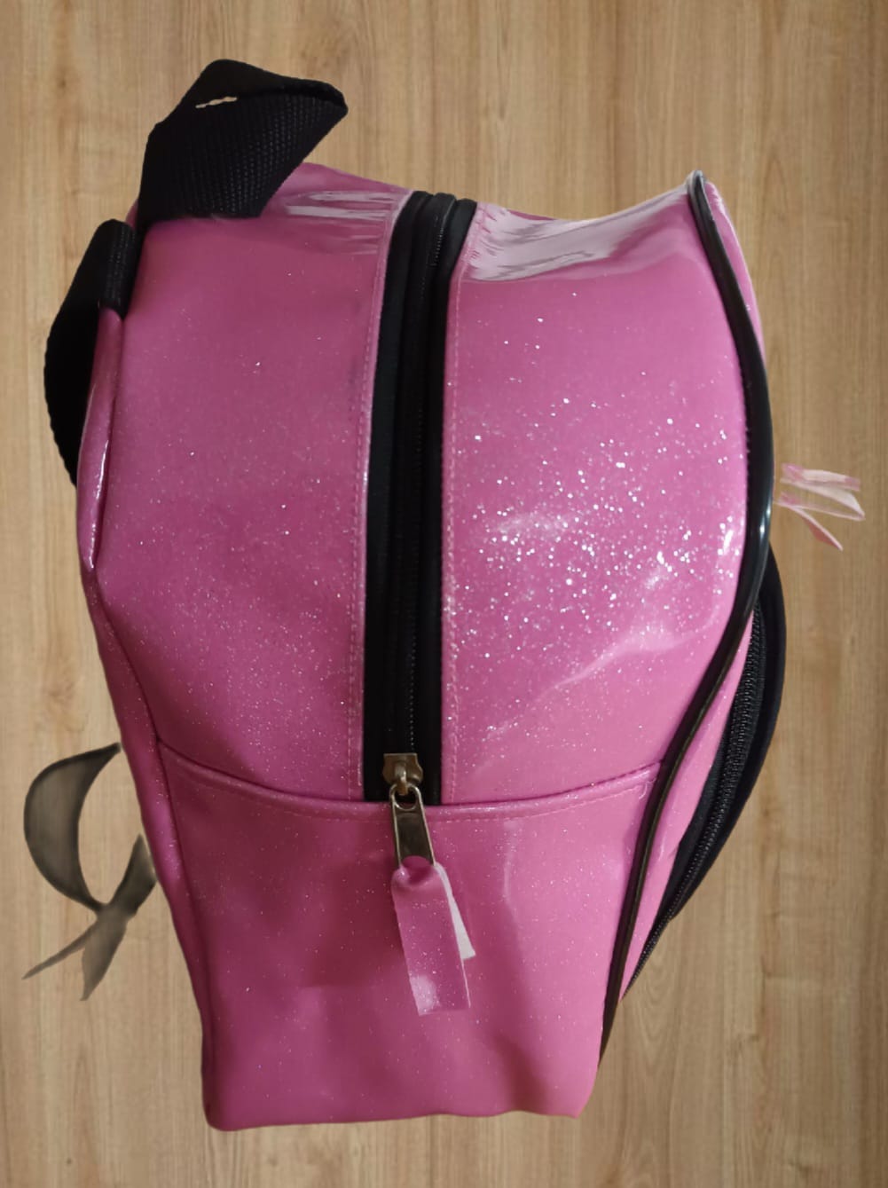 Mochila cartera dama brillosa Rosa