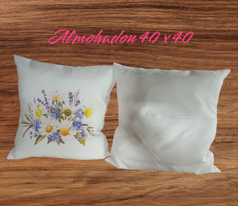 Almohadon 40 x 40 cm con relleno y funda desmontable 