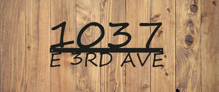 Horizontal Address Sign With Road