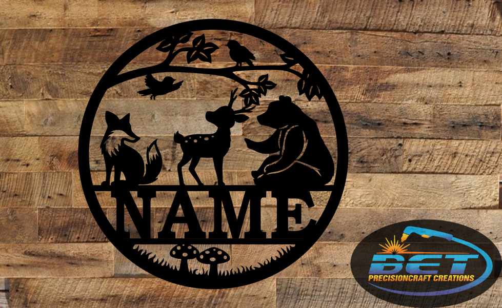 Woodland Animal Monogram