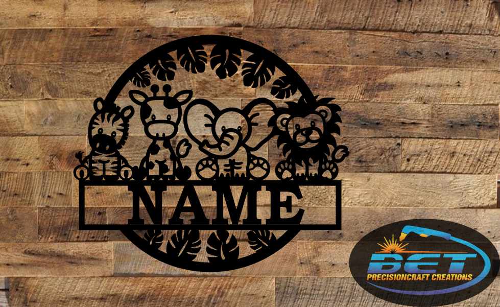 Safari Animals Monogram