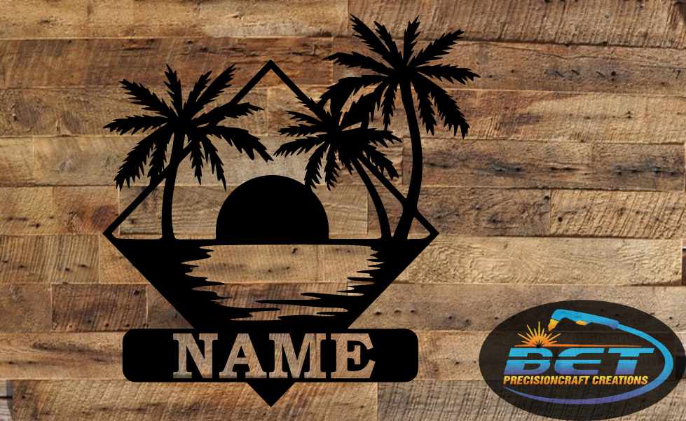 Tropical Sunset Monogram