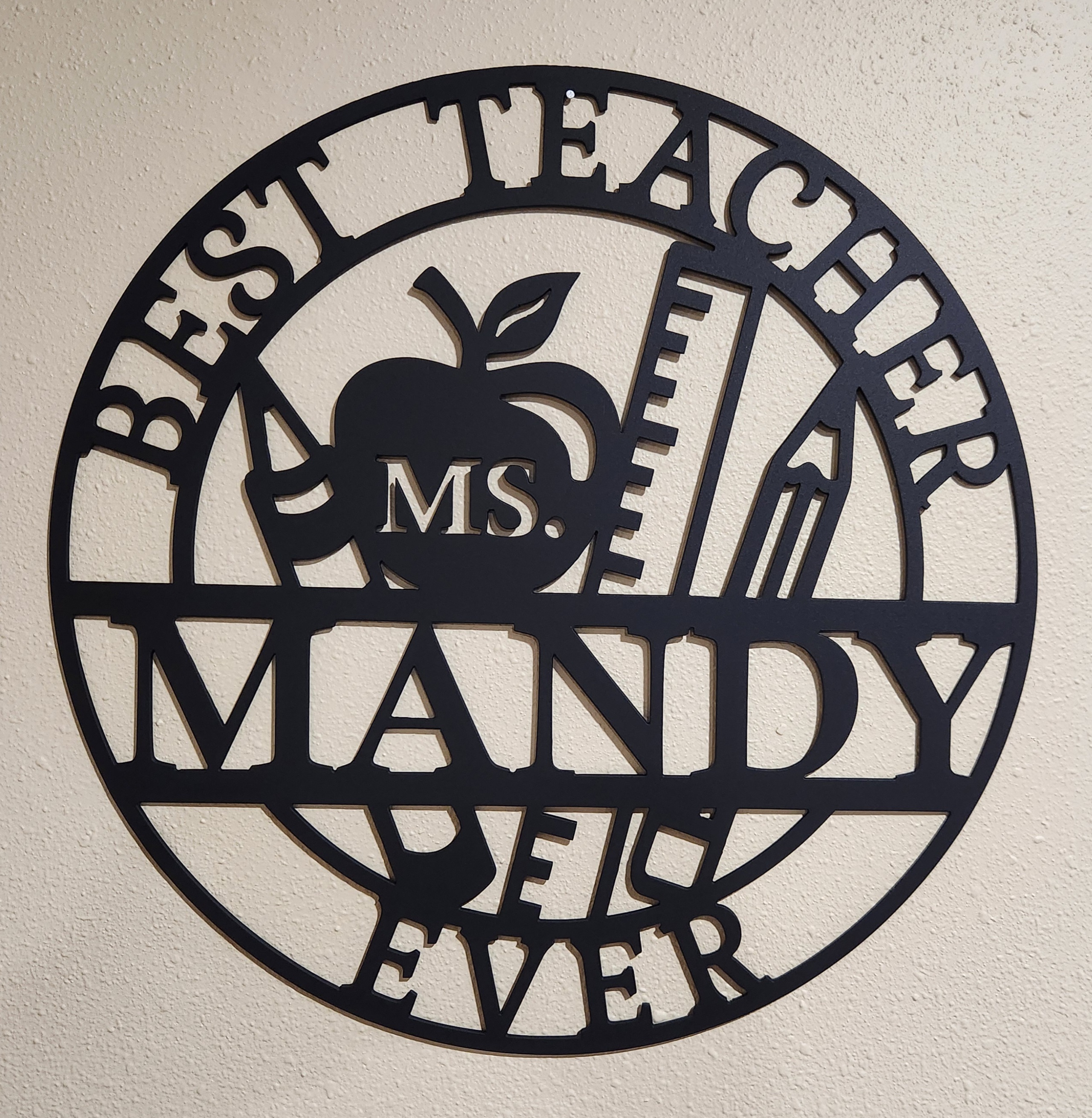 The Best Teacher Ever Monogram