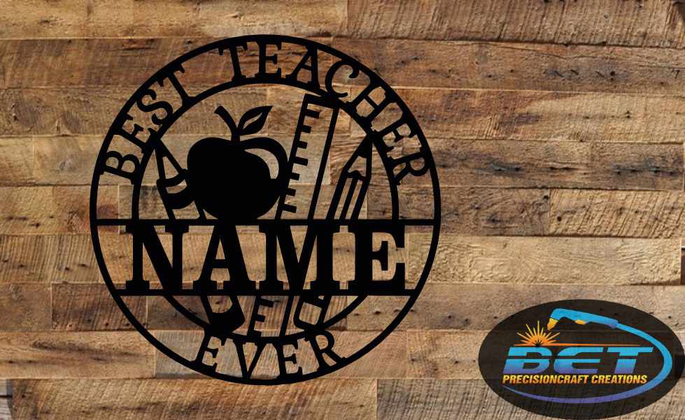 The Best Teacher Ever Monogram