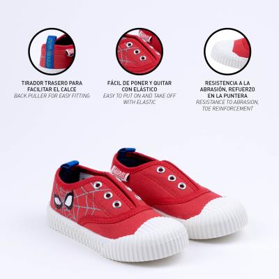 Zapatilla Loneta Suela Pvc Elásticos Spiderman