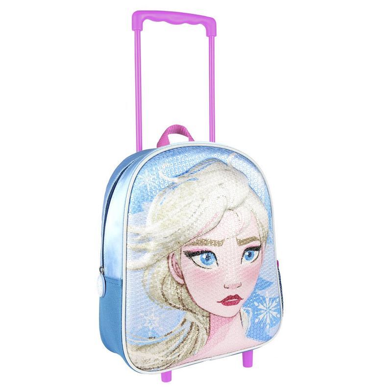 Mochila carro infantil 3d lentejuelas Frozen 2