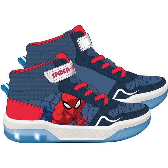 Zapatilla Deportiva Alta Luz Spiderman