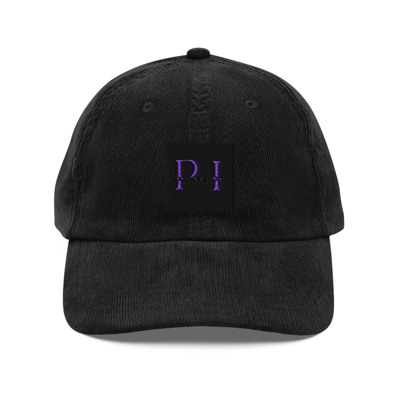 Black Corduroy Baseball Cap