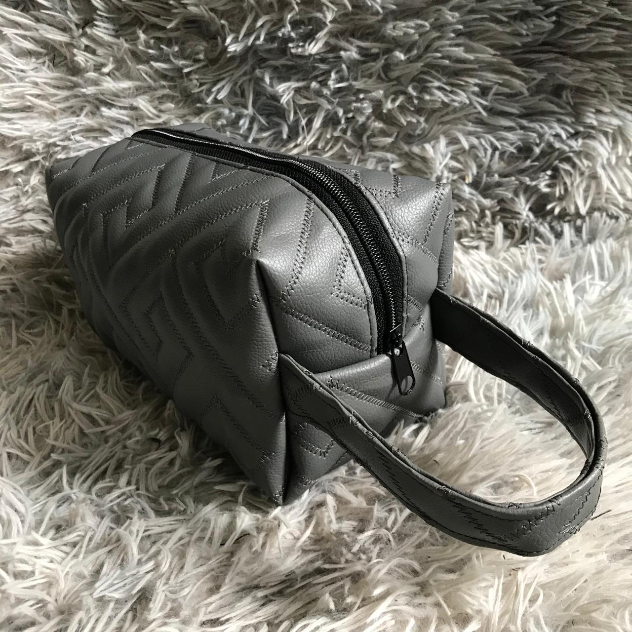 Gray Quilted Bag