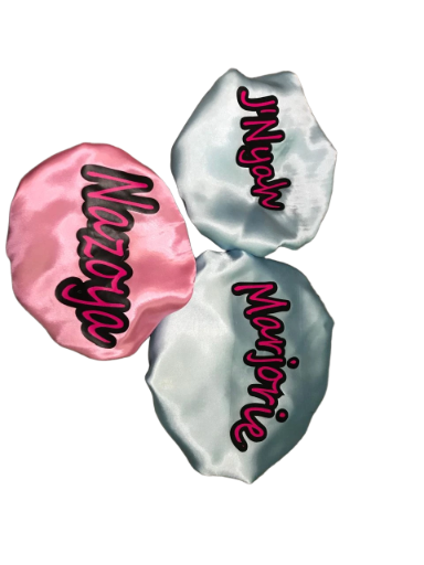 Personalize Reversible satin Bonnets