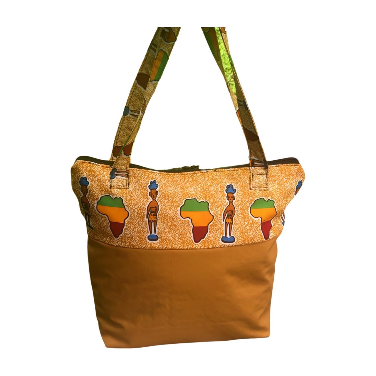 African Print Tote and Pouch Set
