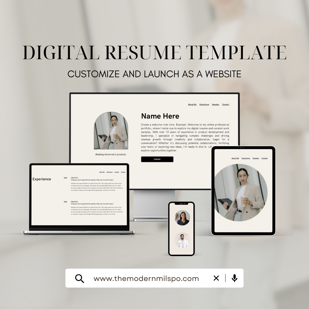 Digital Resume Template