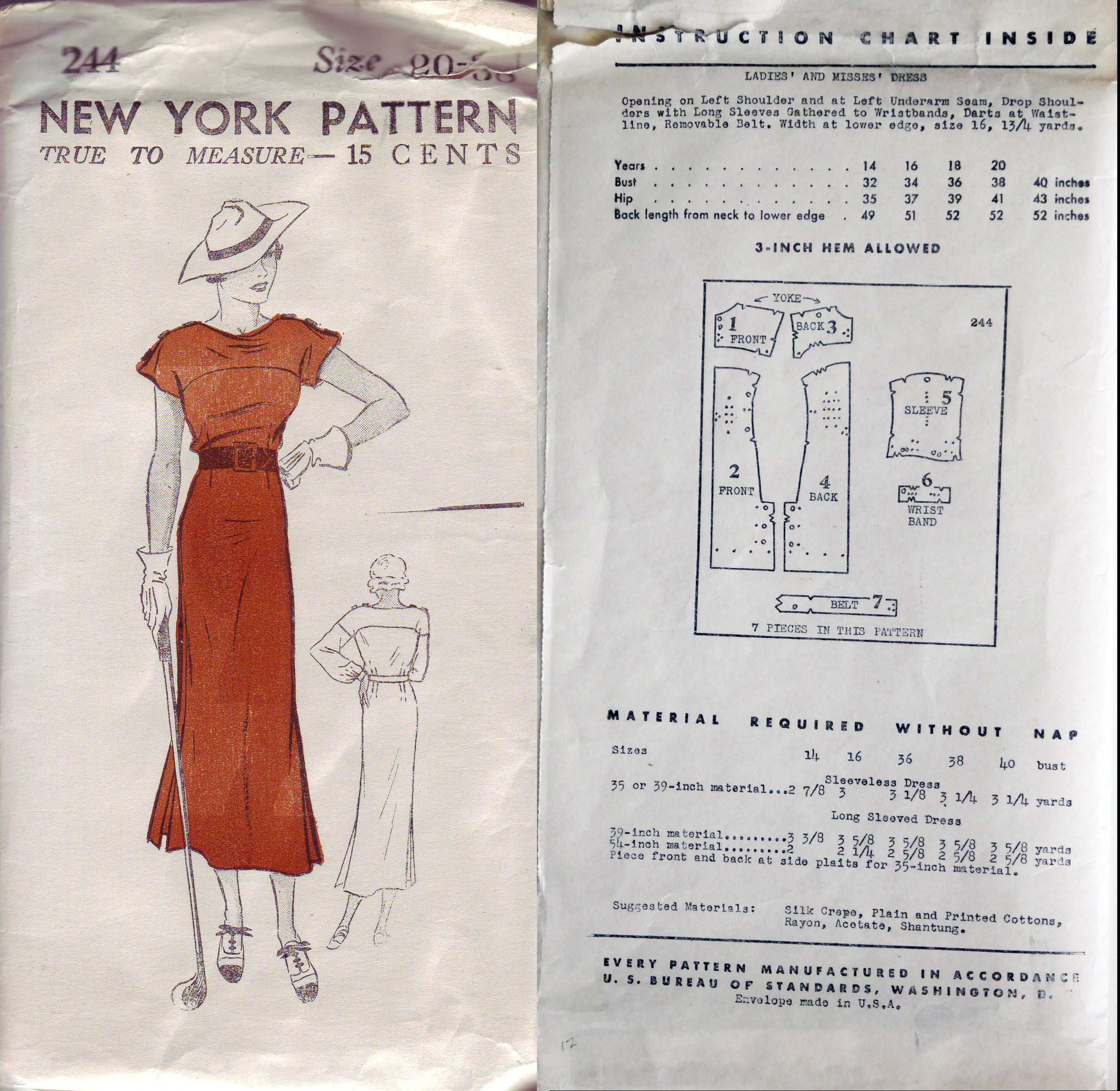 Size 16-18-20 - 1932 Dress