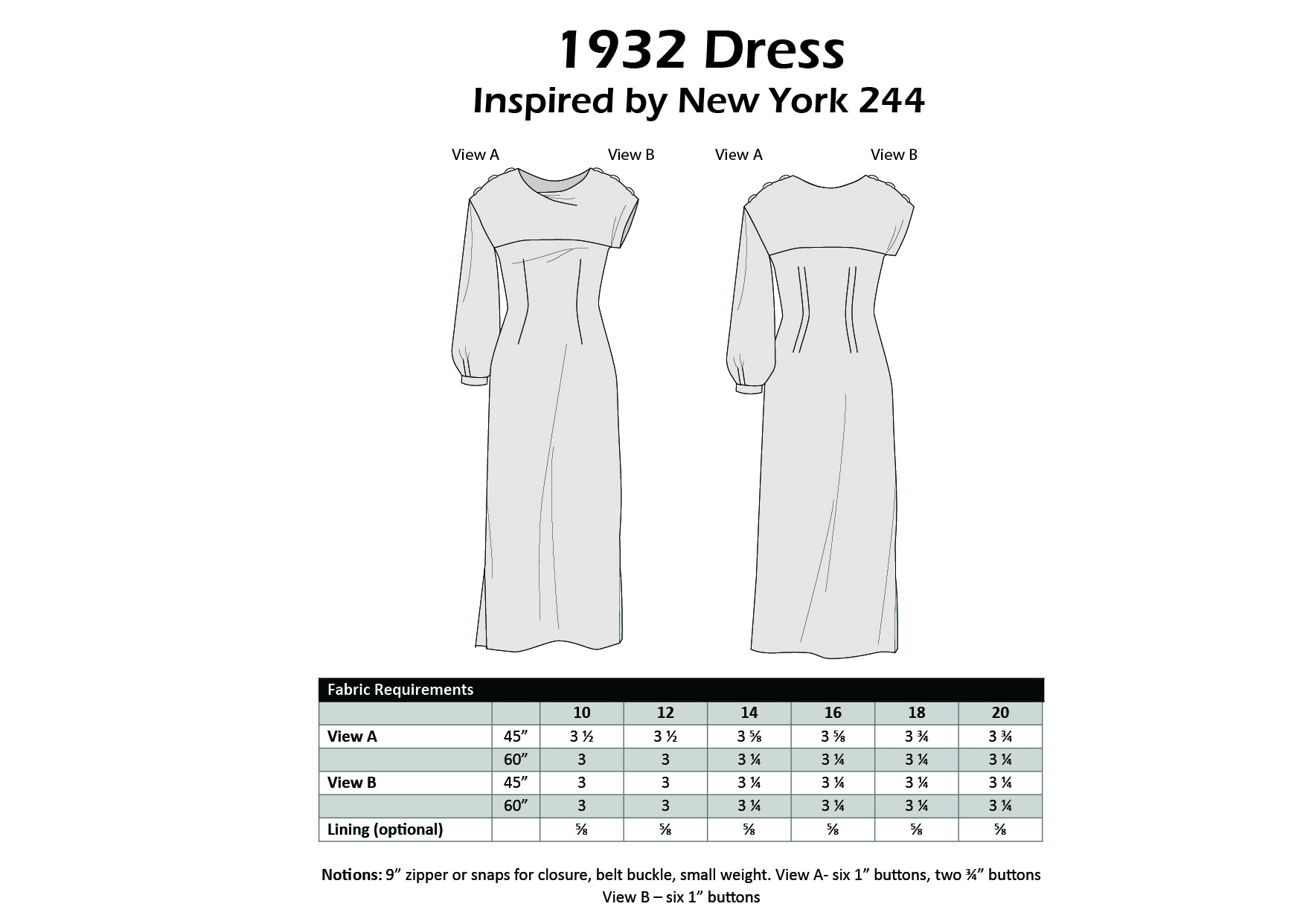 Size 16-18-20 - 1932 Dress