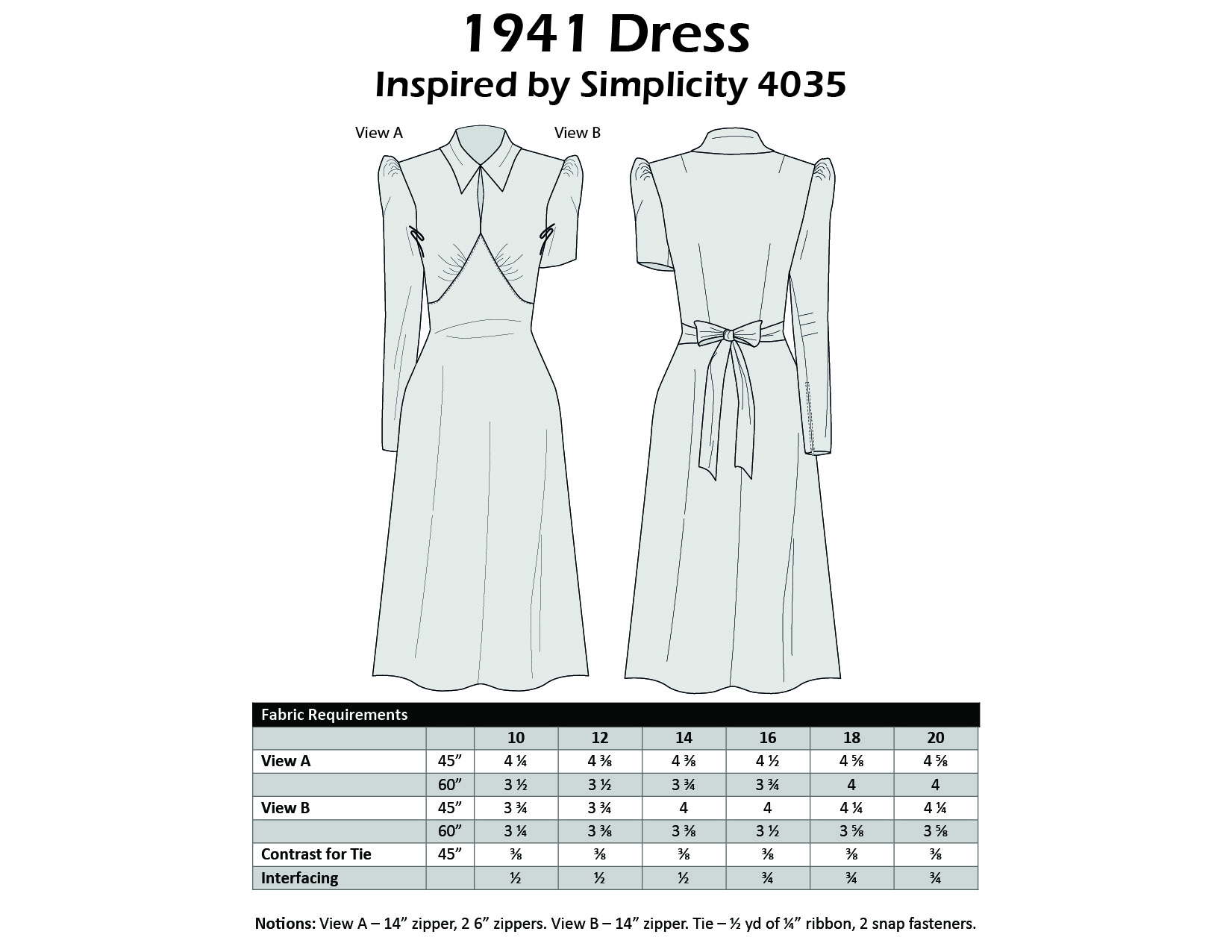 Size 10-12-14 - 1941 Dress