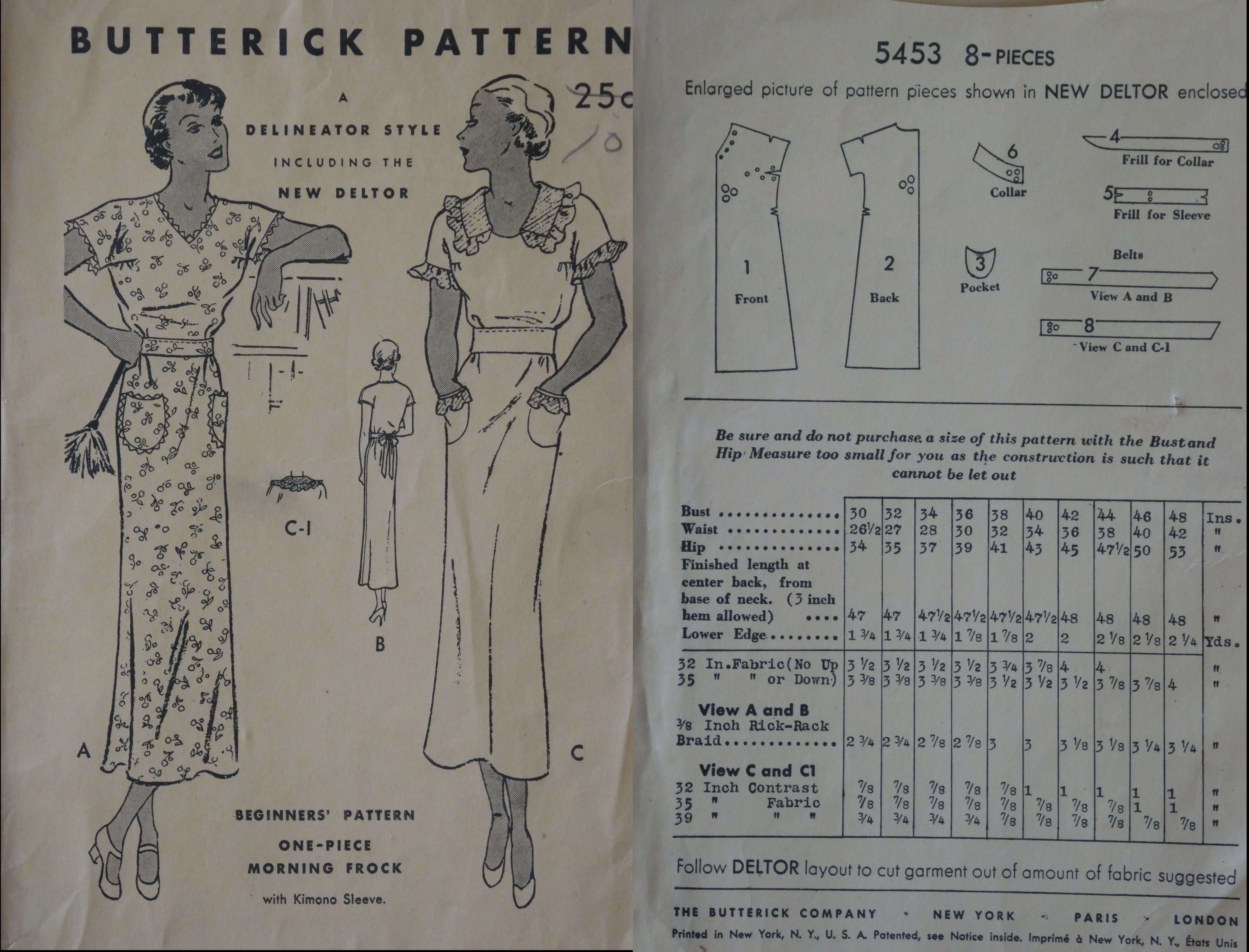 Size 10-12-14 - 1933 Frock