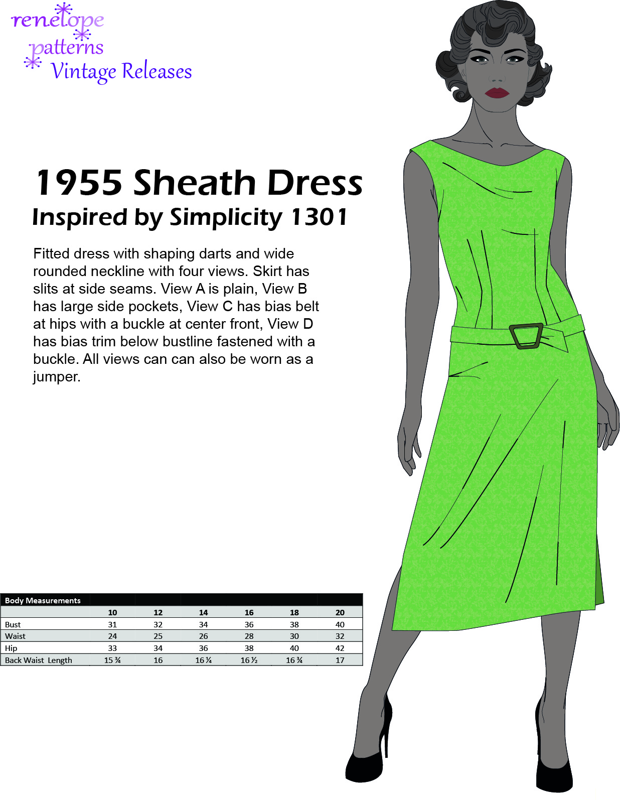 Size 16-18-20 - 1955 Sheath Dresss