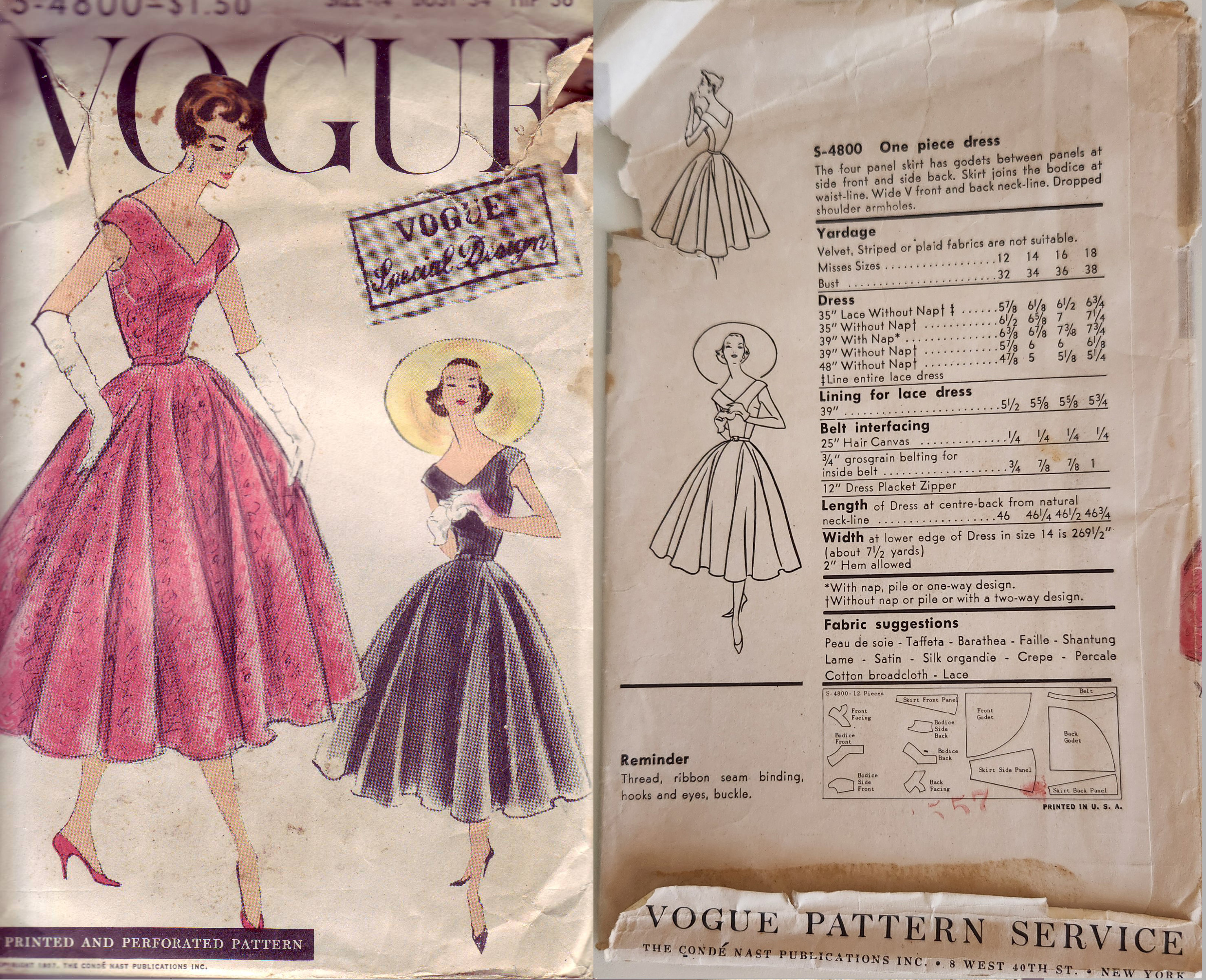 Size 16-18-20 - 1956 Designer Dress
