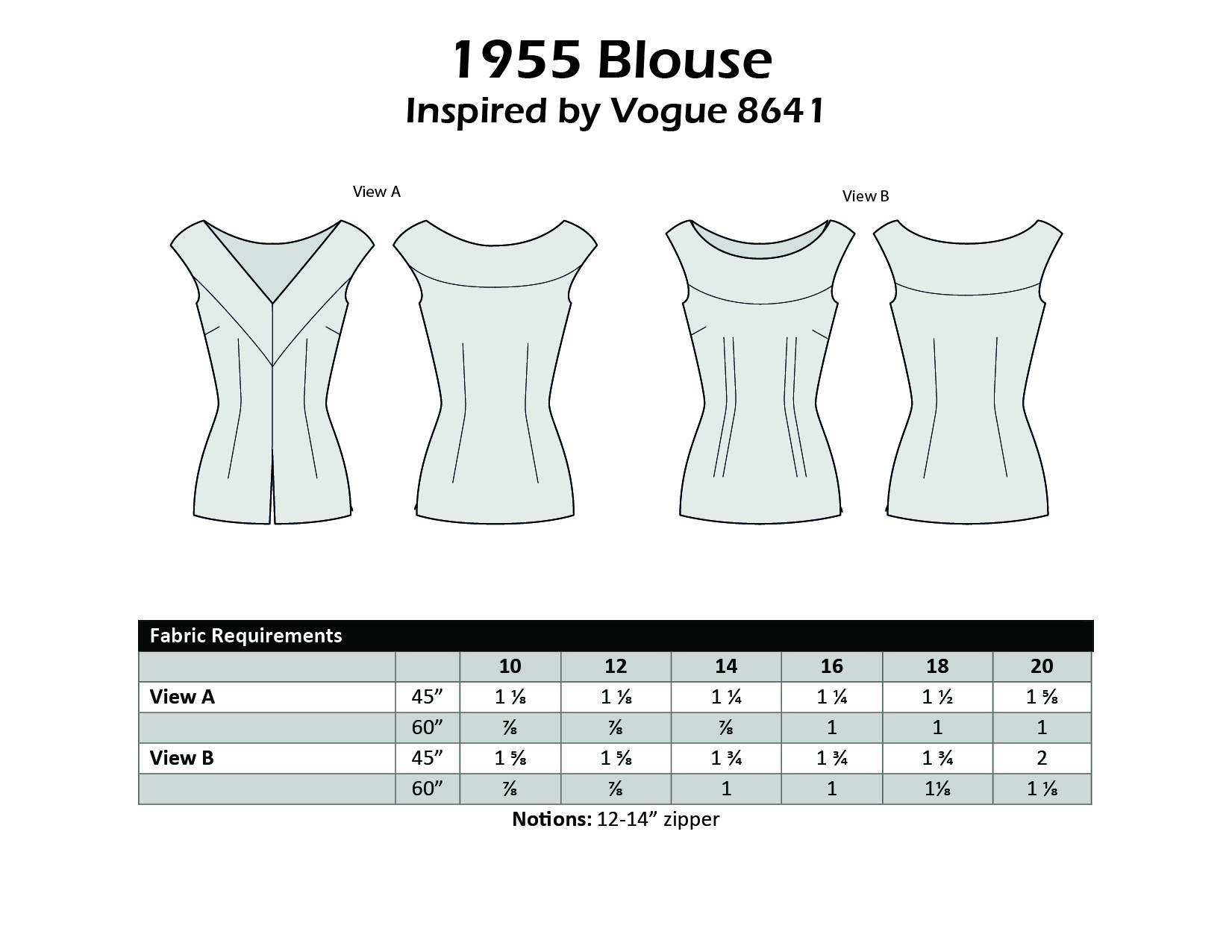 Size 16-18-20 - 1955 Blouse