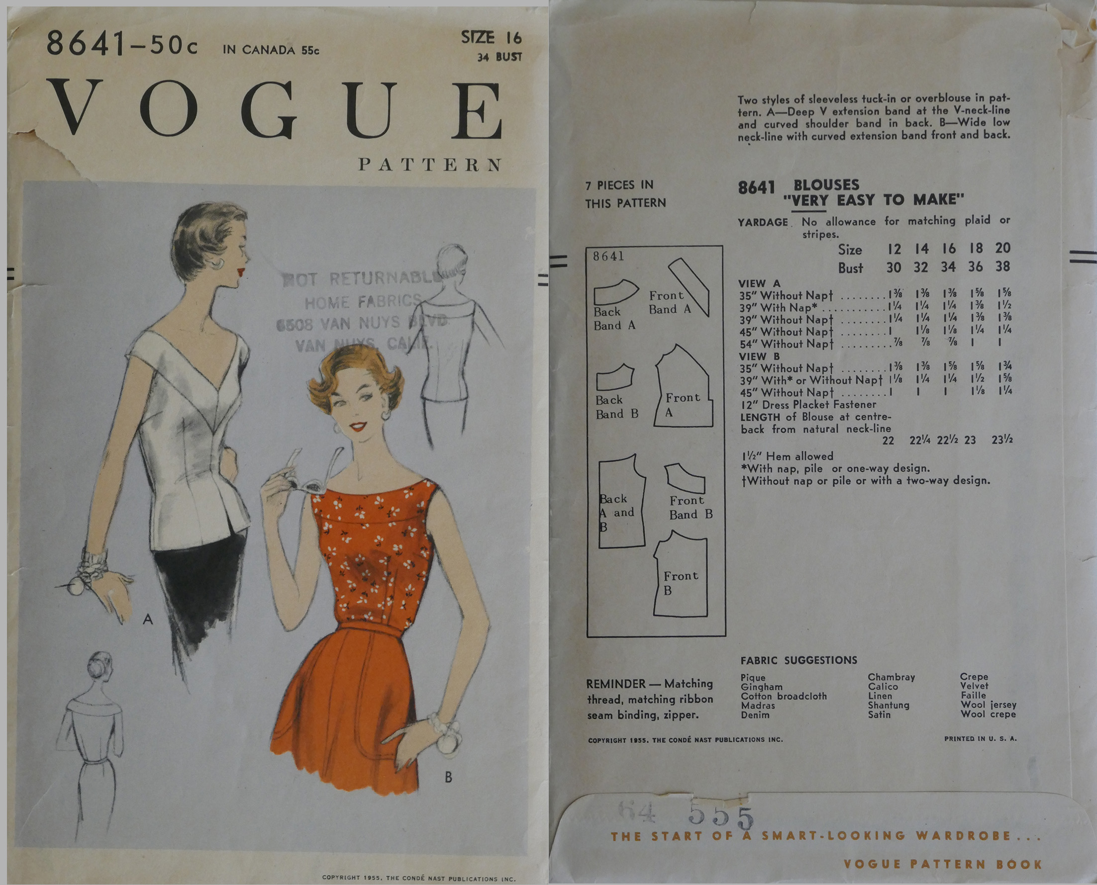 Size 16-18-20 - 1955 Blouse