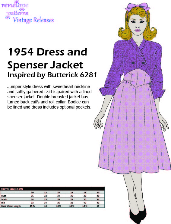 Size 10-12-14 - 1954 Dress and Spenser jacket