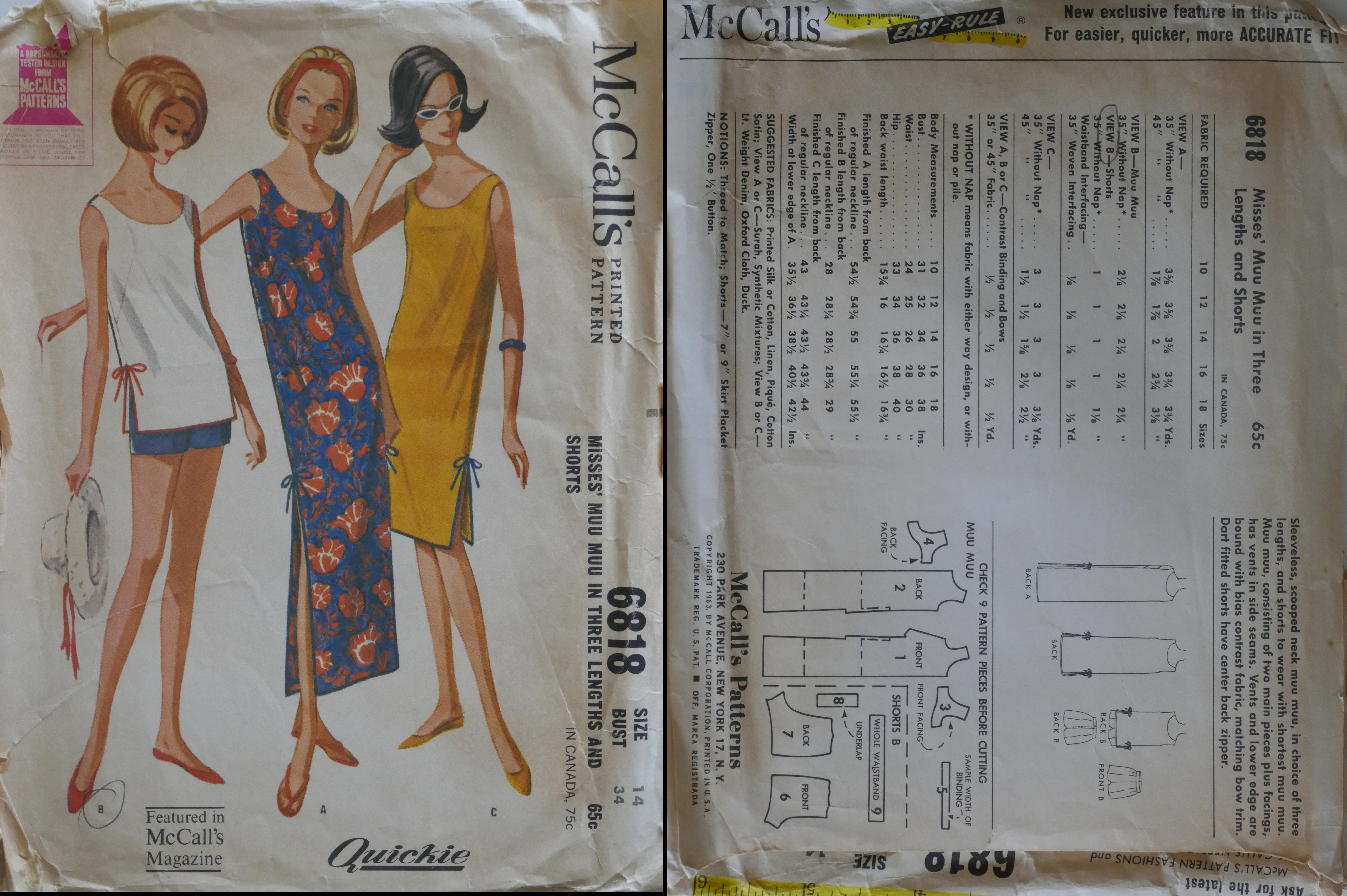 Size 10-12-14 - 1963 Muumuu