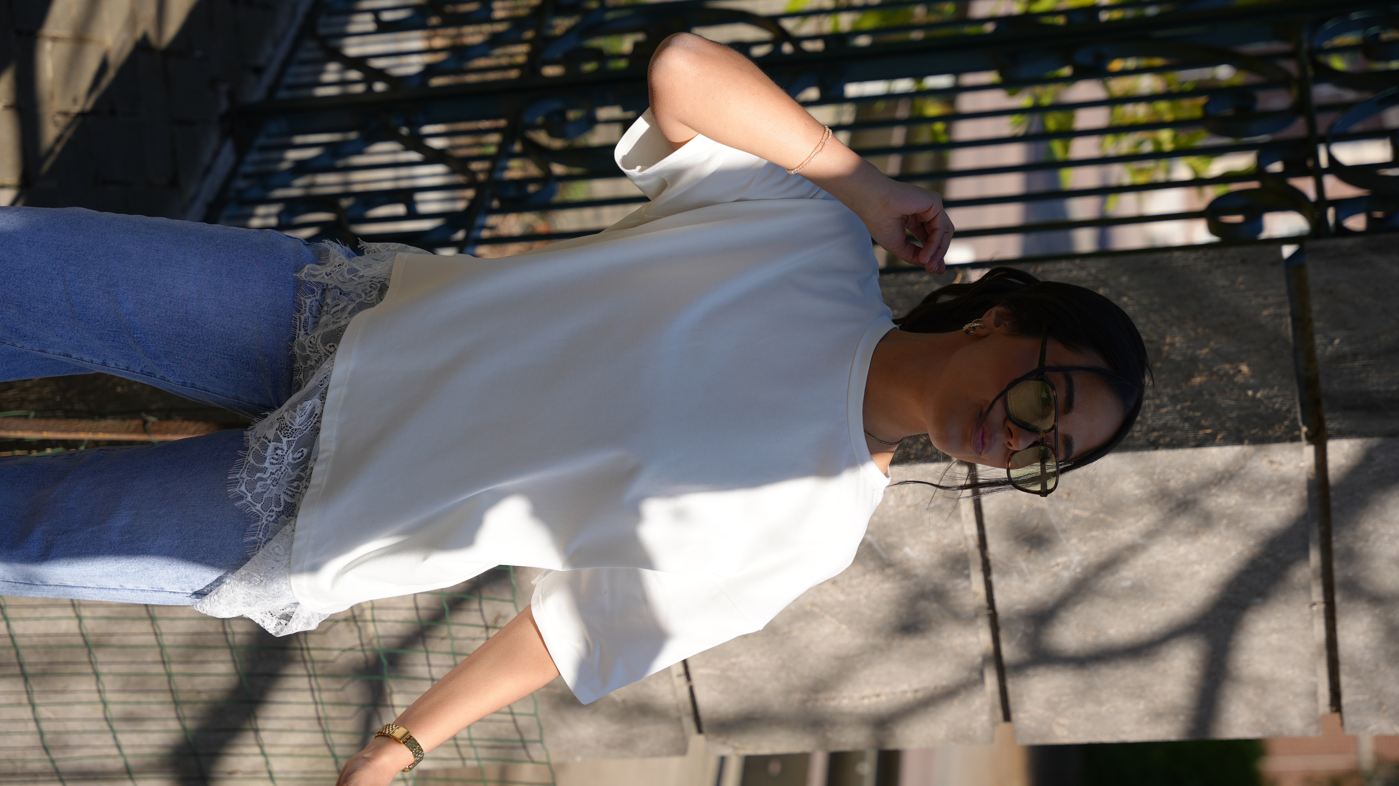 T-shirt Tino blanc oversize 