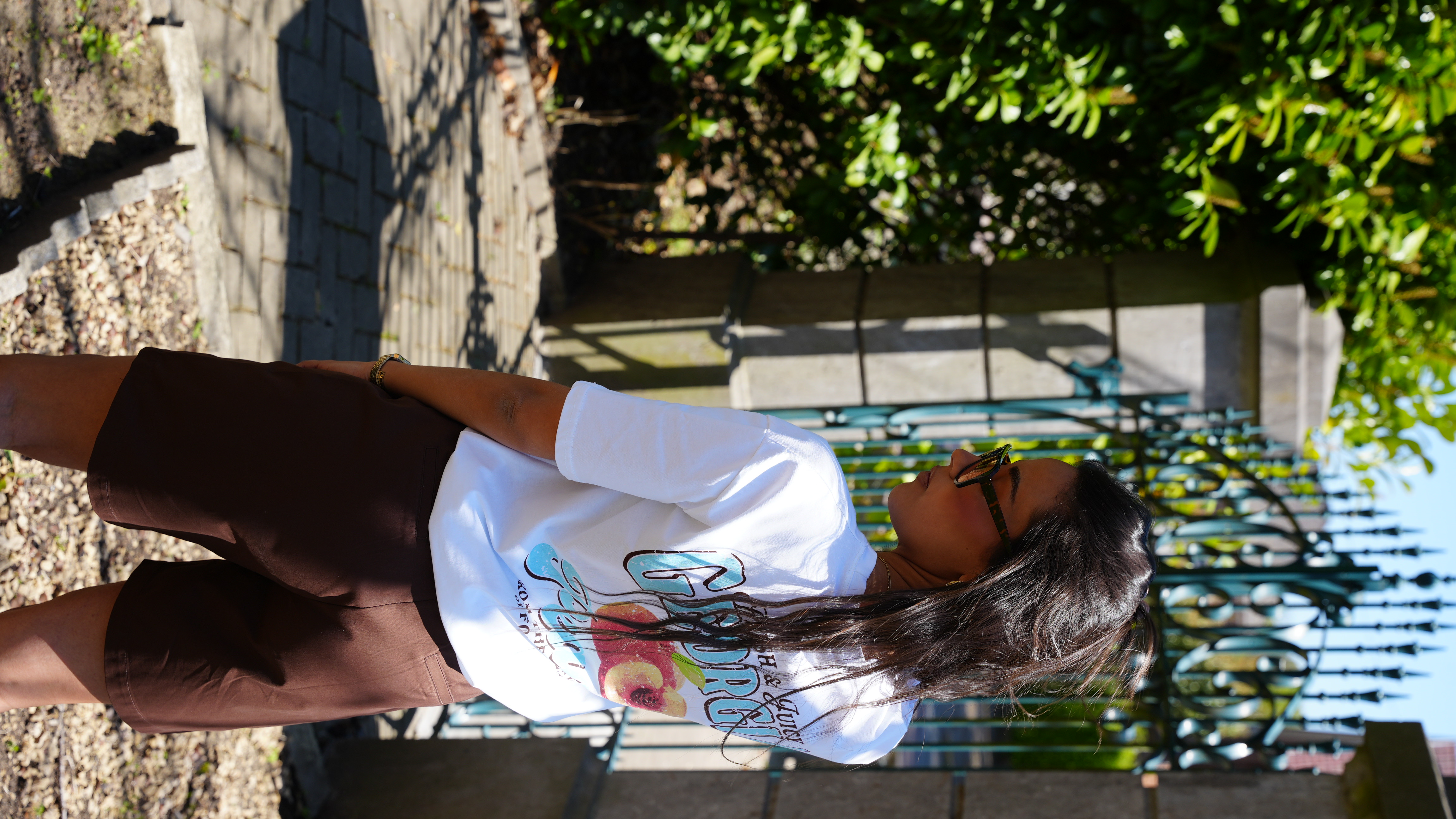 T-shirt Tila graphique blanc femme
