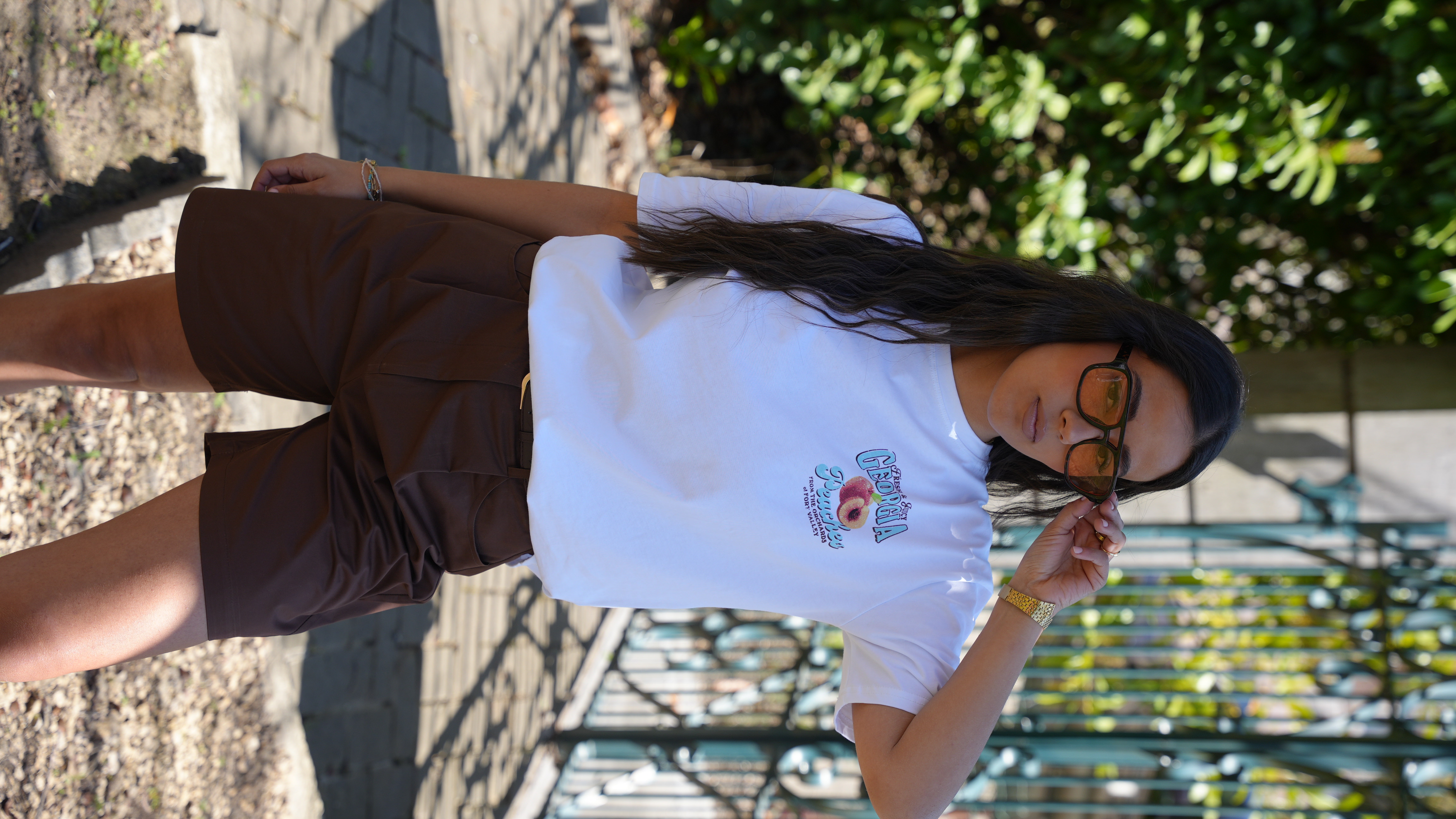 T-shirt Tila graphique blanc femme
