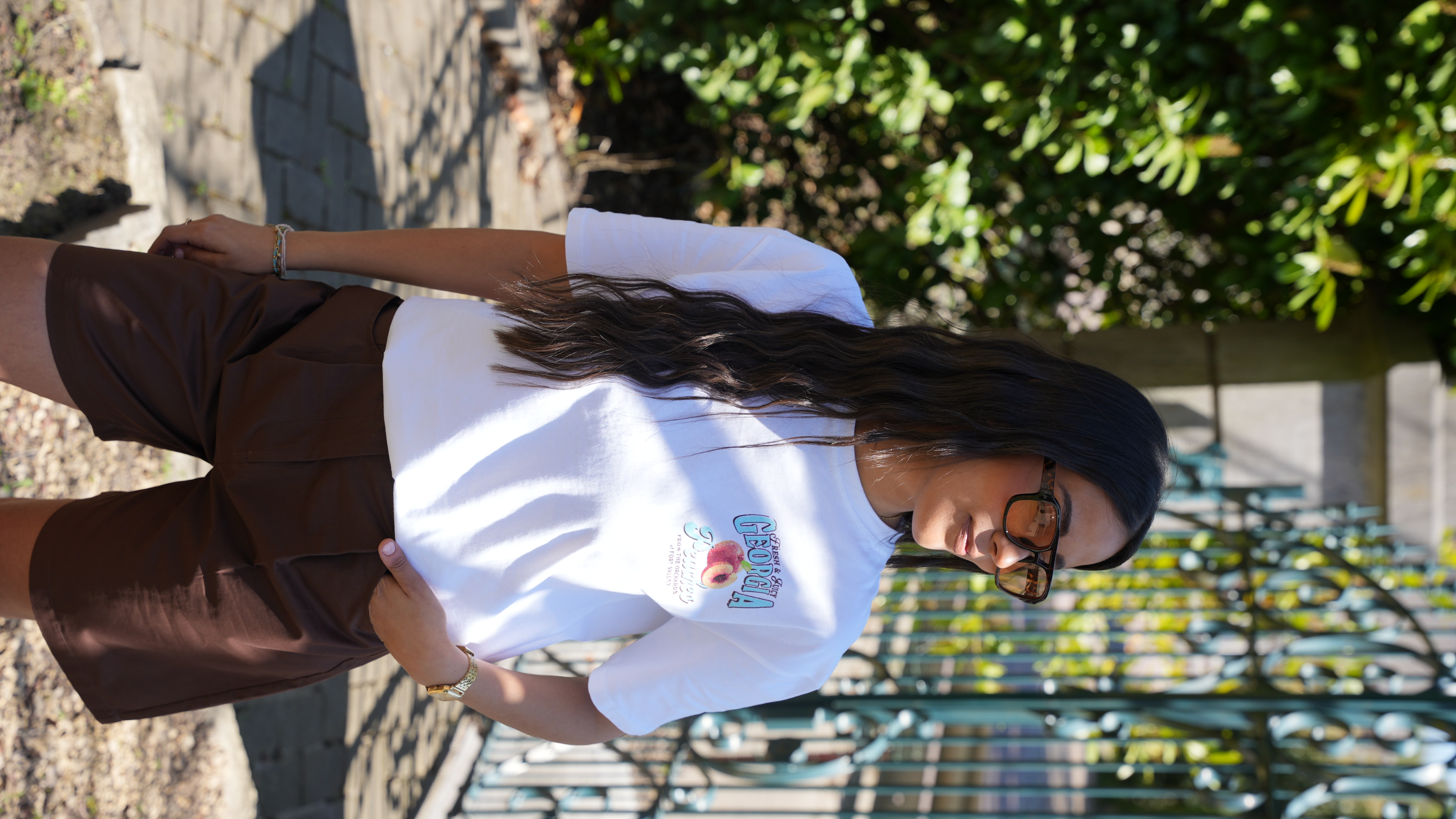 T-shirt Tila graphique blanc femme
