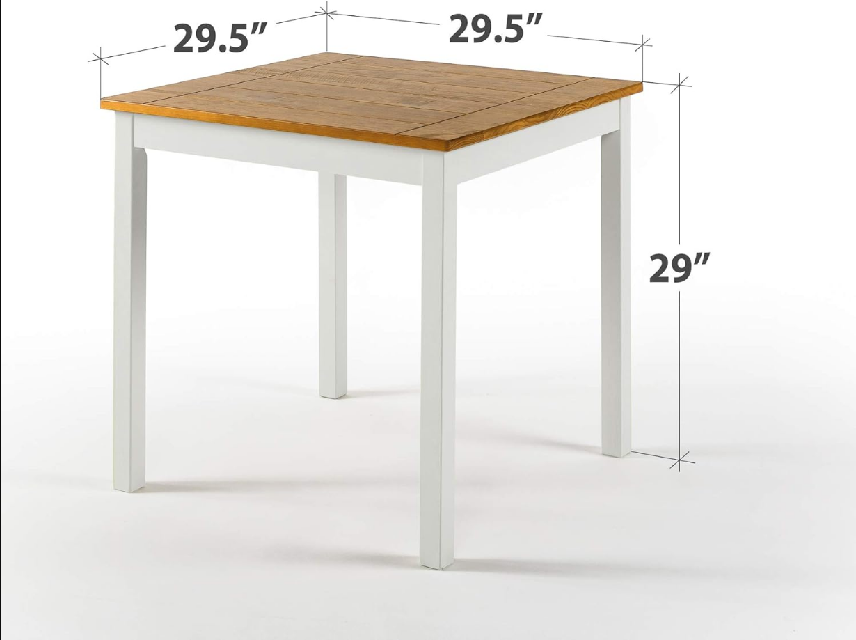 Becky Farmhouse Square Wood Dining Table