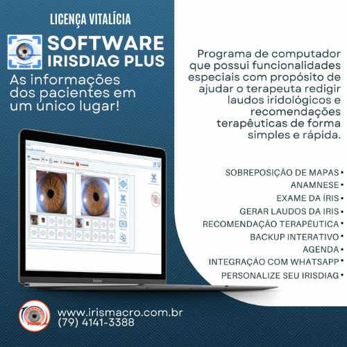 COMBO 4KP245- CURSO + IRISMACRO 4K + LICENÇA VITALÍCIA DO SOFTWARE IRISDIAG