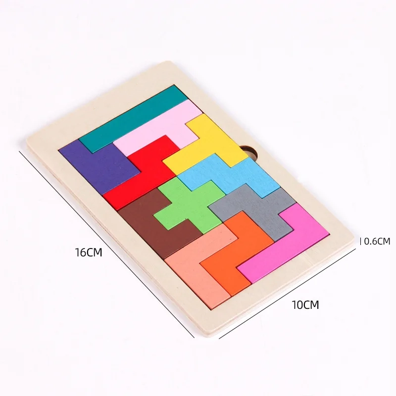 Wooden Tetris Puzzle 