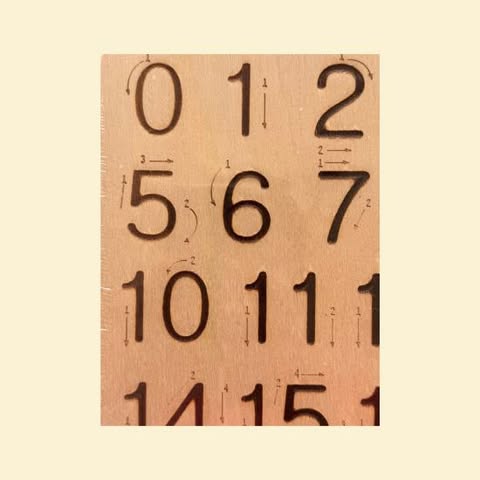 Tracing numbers and shapes board