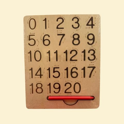 Tracing numbers and shapes board