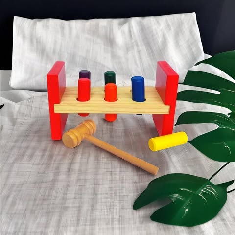 Wooden Hammer and Peg Toy